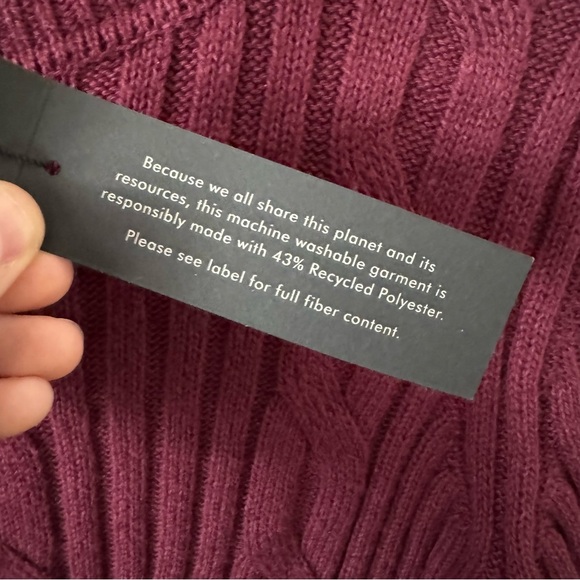 BANANA REPUBLIC | Maroon Long Sleeve Sweater NWT Size Medium - Picture 5 of 16